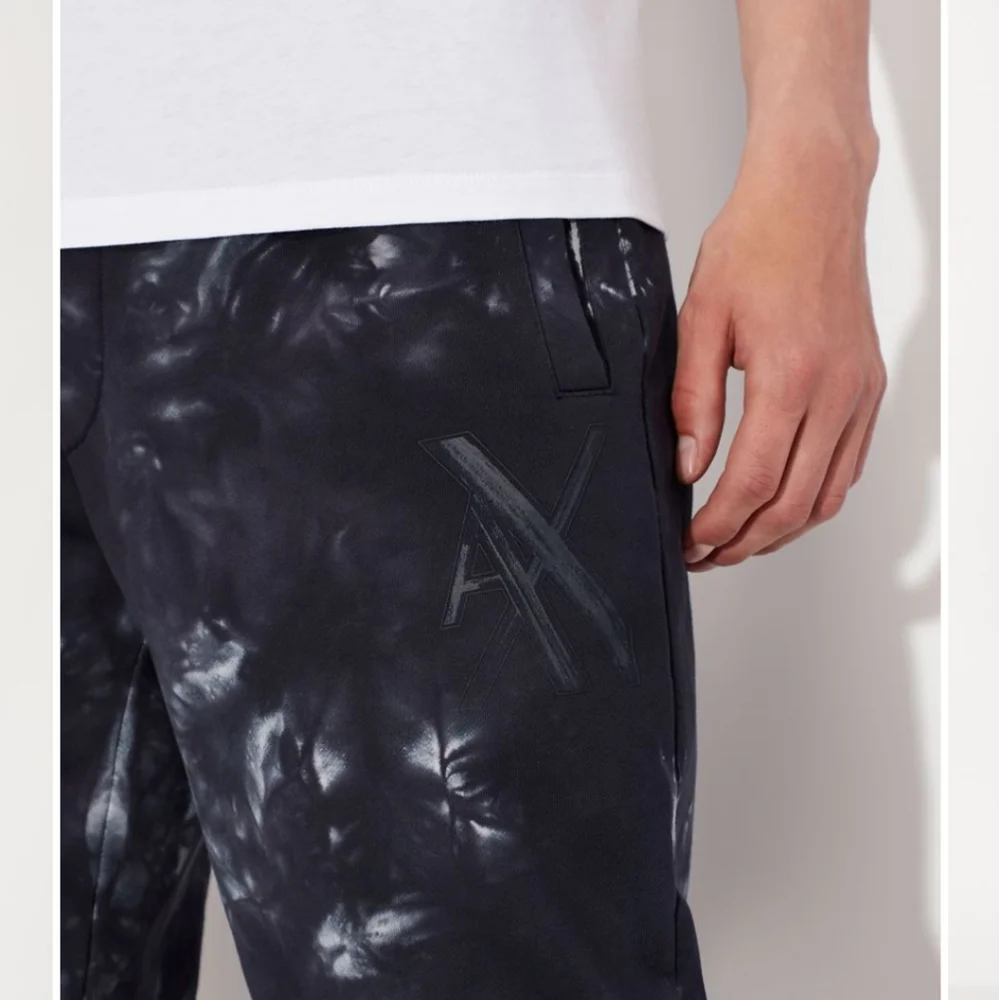 Armani Exchange Tie Dye Cotton Jersey Fleece Sweatpants